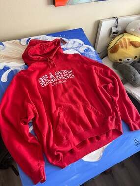 Rag Wear Seaside Oregon Red Hoodie 2XL